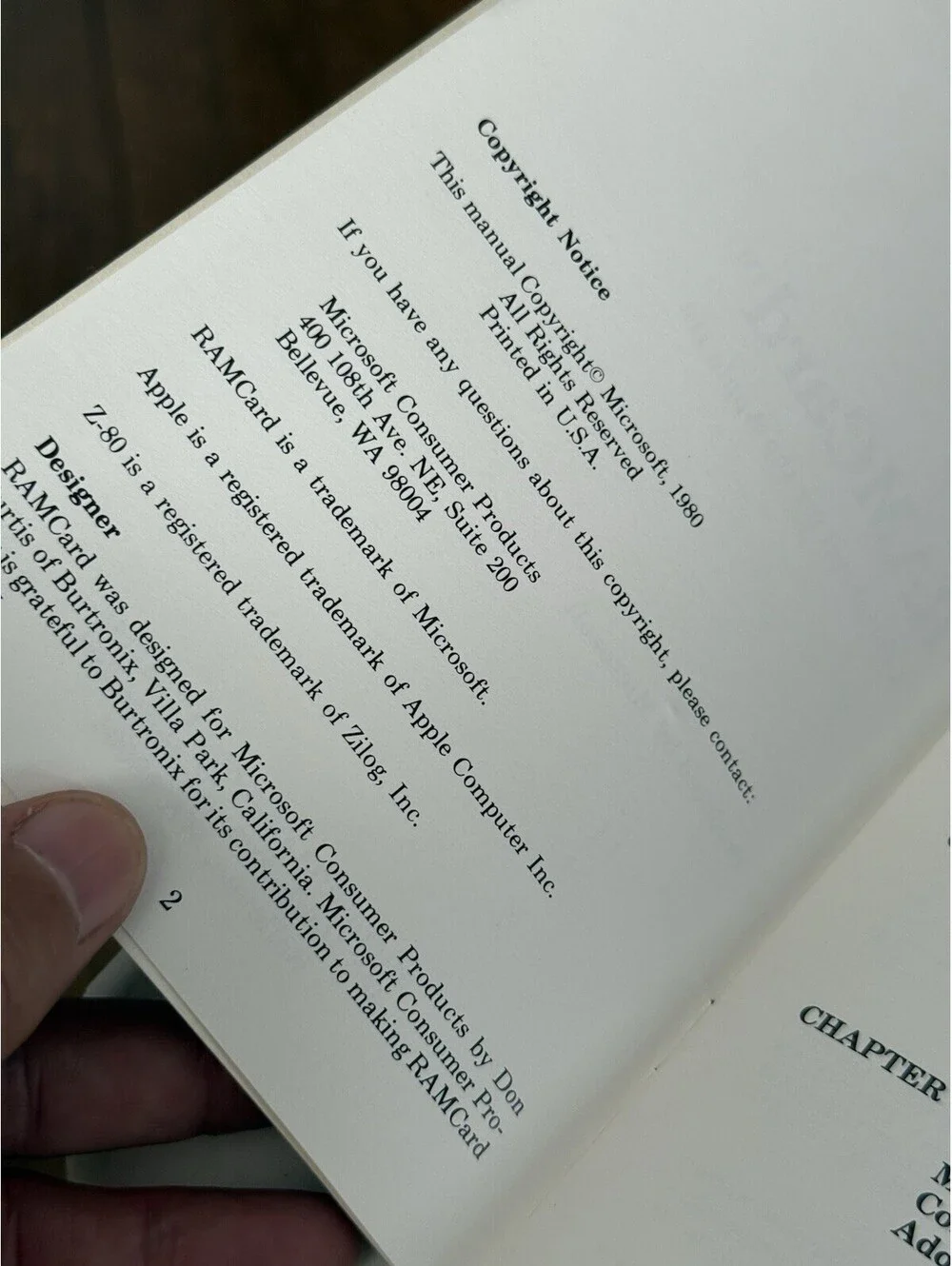 Microsoft RAMCard - Manual, Vintage